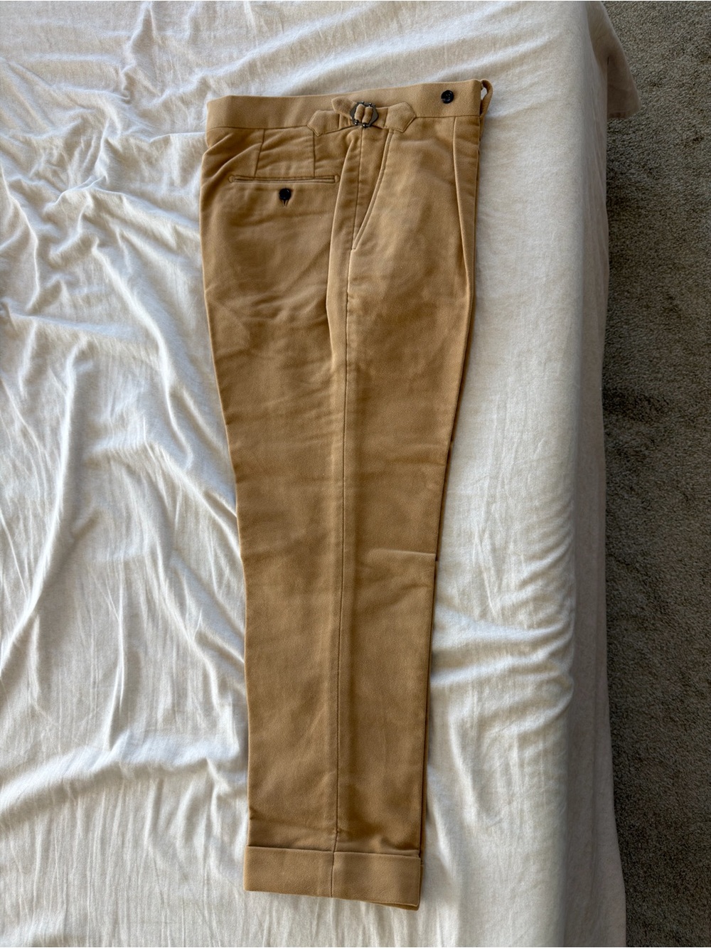 Cotton moleskin trousers